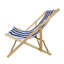 Fauteuil suspendu en bois de peuplier à rayures bleu foncé - Fauteuil de jardin, largeur 60,4 cm, hauteur 86,6 cm, capacité de charge maximale de 100 kg (en position pliée).