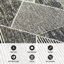 Tapis contemporain délavé à motif géométrique-111840581