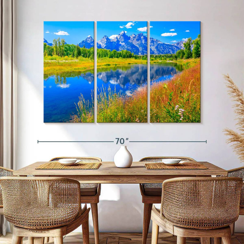 Alvord Grand Teton, fleurs sauvages, H 42 po x l 65 po
