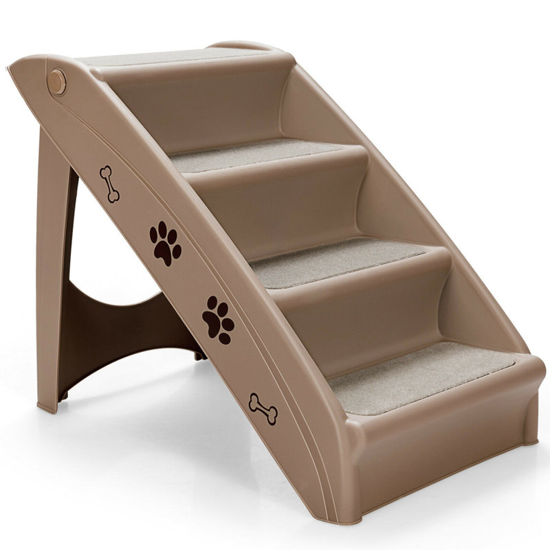 Friedlaender Collapsible Stairs With 4 Steps, Coffee