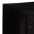 Rea Nightstand, 2 Drawers With Crystal Knobs, Black Velvet Upholstery
