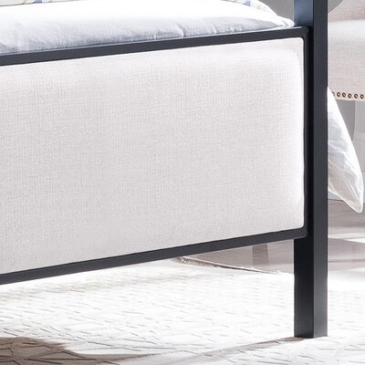 Williston Forge Semple Upholstered Metal Canopy Bed & Reviews | Wayfair