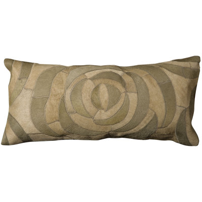 Coussin lombaire en cuir naturel / suède