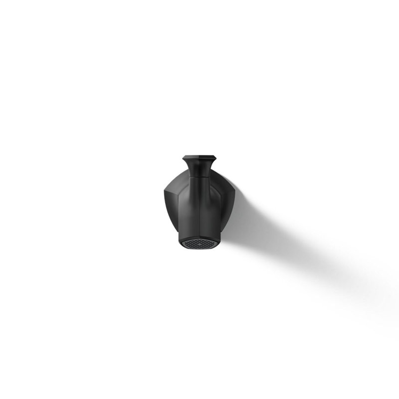 Wall-Mount 8 In. Diverter Bath Spout With Straight Design, Matte Black