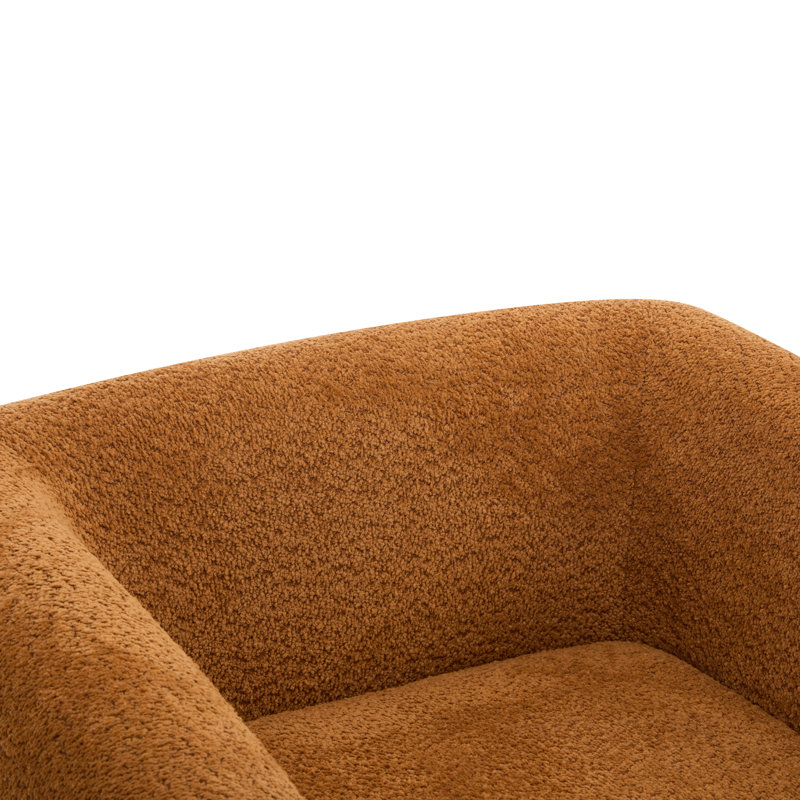 Rhudine Boucle Upholstered Sofa, Caramel