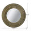 D29.5" Round Gold And Black Wooden Accent Mirror