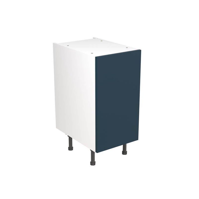 KitchenKit Flatpack Slab Matt Base Unit, 87cm H x 40cm W x 57cm D, Indigo Blue