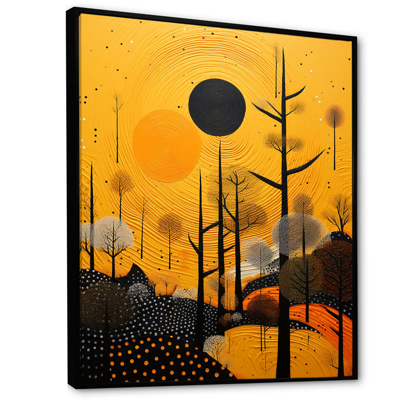 Impression sur toile Native Safran and Ebony Heritage I, H 20 po x l 12 po x P 1 po, Cadre flottant noir