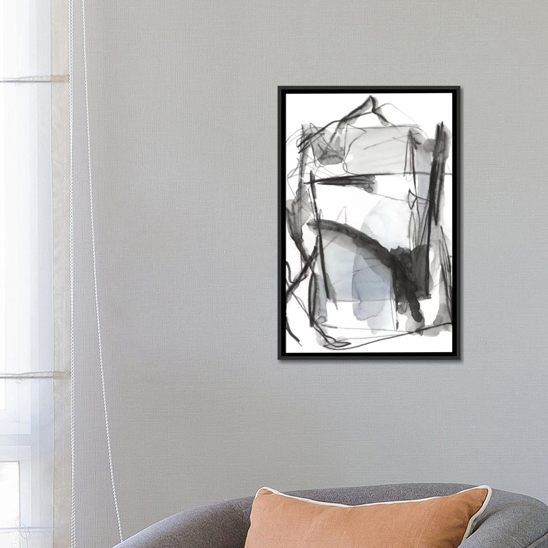 « busyy i », impression sur toile, H 26 po x l 18 po x P 1,5 po, Toile avec cadre noir, Pas de tapis