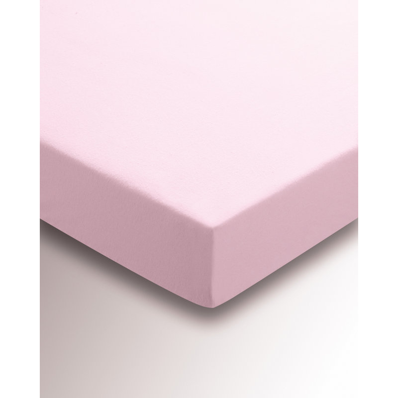 100% Brushed Cotton Fitted Sheet, Single (3'), Baby Pink