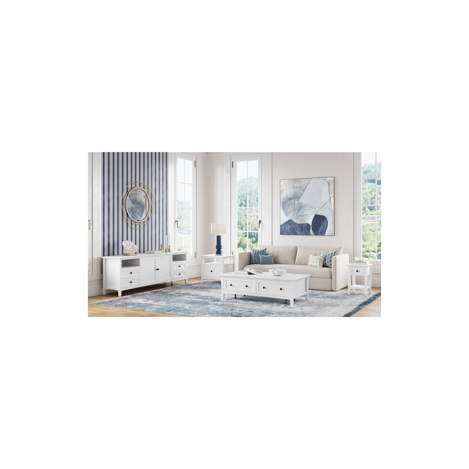 Renee Rectangle Coffee Table, White