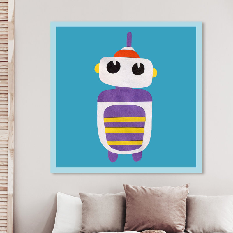 Art sur toile robo robot Fournier, H 12 po x l 12 po x P 1,5 po
