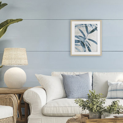 «Blue Twilight Palms», reproduction sous verre encadrée, design par Aoibhne Hogan