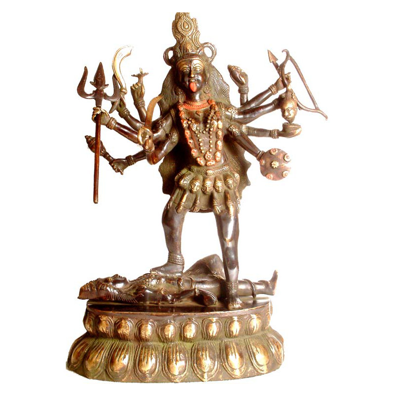 Kali noir à dix bras, ou Mahakali
