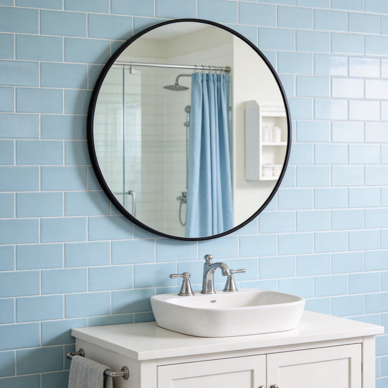 Miroir décoratif, Black, Round, 36 po x 36 po
