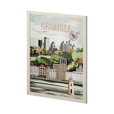 Georgia Go by Simeng a Framed Art Print Matted under Glass