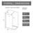 34.In W X 72.In H Shower Door Fixed, 1/4 Inch Thick Black Gradient Tempered Glass Shower Door With Stainless Steel Rod For Walk-In Shower, Black