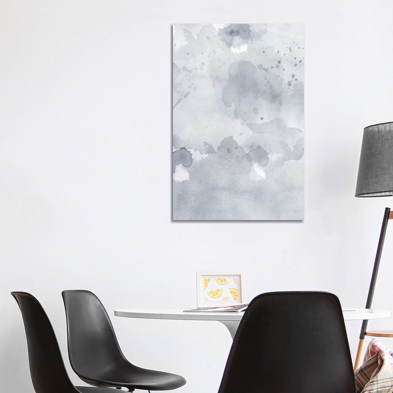 Grey Blue Abstract by Leah Straatsma - Wrapped Canvas Painting, 66.04 cm H x 45.72 cm W x 3.175 cm D