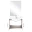 Meuble-lavabo blanc lustré, 24 po X P 22 po, comptoir en marbre de culture, robinet et miroir-2147204014