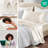 Satin Champagne 100% Satin Luxury Wrinkle Resistant 6-Piece Cal King Sheet Set-111014607-111014612
