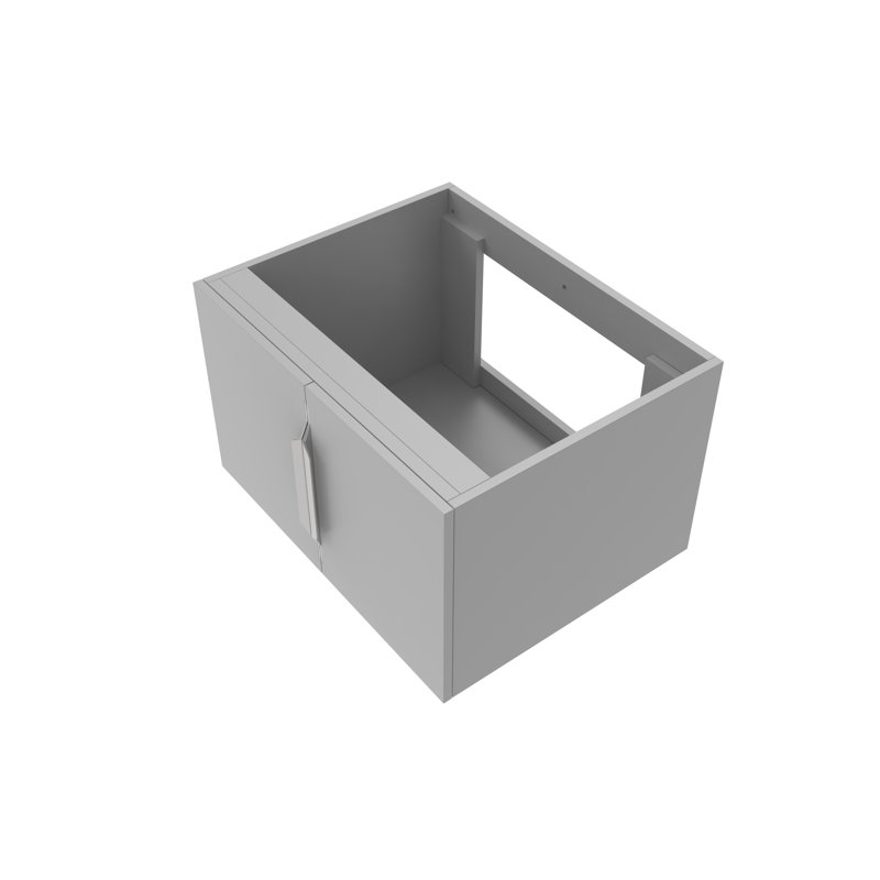 Base de meuble-lavabo mural simple 24 po Alpine, Gris / Chrome