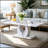 Modern Minimalist Grey Marble Pattern Sticker MDF Rectangular Coffee Table For A Tranquil And Comfortable Home