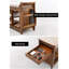 Range-chaussures en bambou avec tiroirs et tablettes