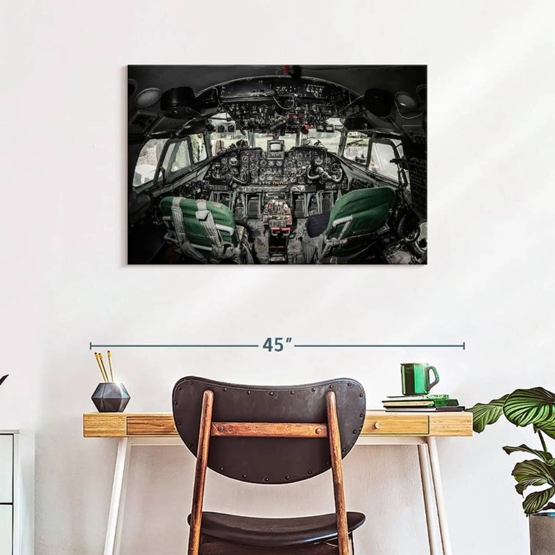 Cockpit d'avion Mehar Retro, H 24 po x l 36 po