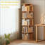 Bibliothèque rotative à 6 niveaux, bibliothèque rotative à 360 °, peu encombrante, petite bibliothèque rotative pour chambre à coucher, salon, maison, bureau-1610352474