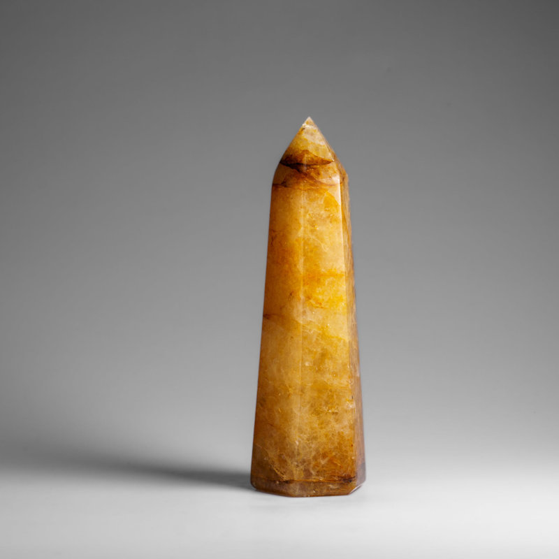 Genuine Polished Lemon Quartz Point (1.2 Lbs)
