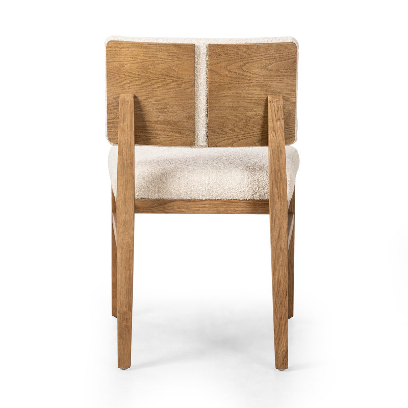 Carlo Upholstered Dining Chair, Cream/Brown, 1_Cream/Brown