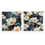 Hoskin - Ensemble de 2 collages carrés botaniques abstraits-101849344-101849342