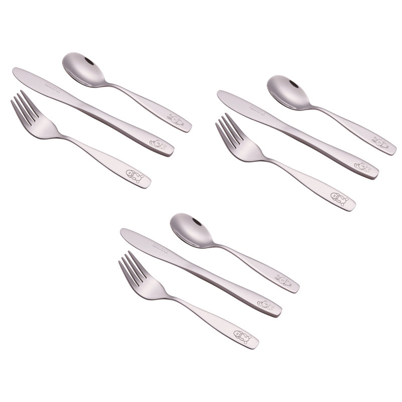 Childrens Cutlery 9 Piece Cutlery Set, Service for 3