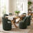 Upholstered Fully Assembled Swivel Dining Chair-504254953