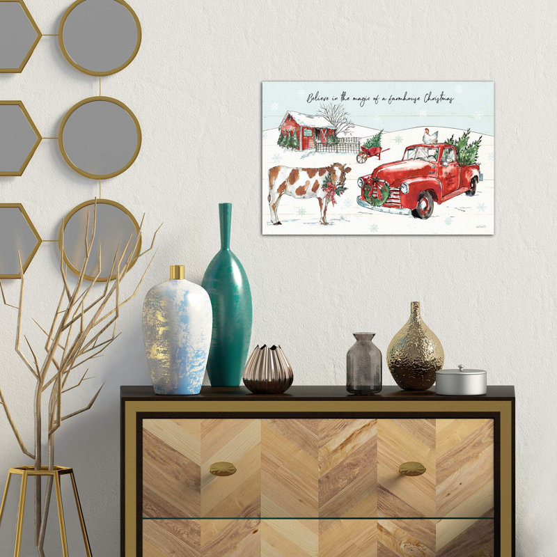 Holiday On The Farm Ii - Believe by Anne Tavoletti - Wrapped Canvas Print, 66.04 cm H x 45.72 cm W x 3.175 cm D