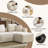 110''W Corduroy Modern  Compressed Block Couch With Plush Cushions-196989162