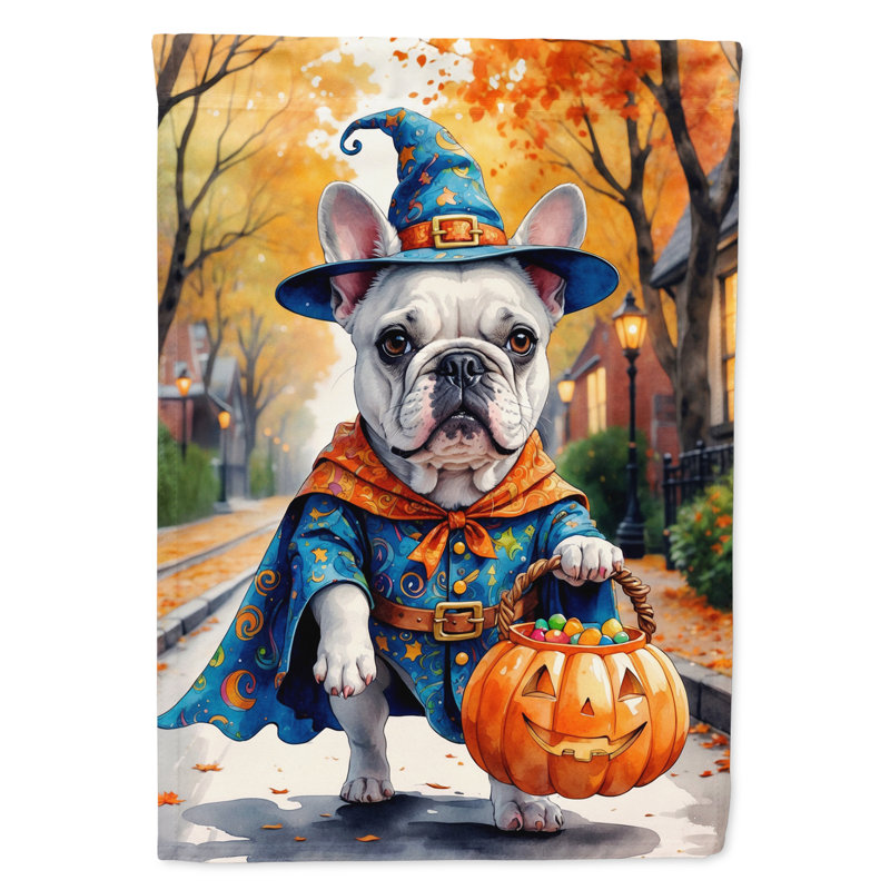 Drapeau du jardin Mastiff, Bouledogue français blanc