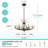 6-Light Rustic Faux Antler Resin Chandelier with Adjustable Chain-1680966753-1703499846