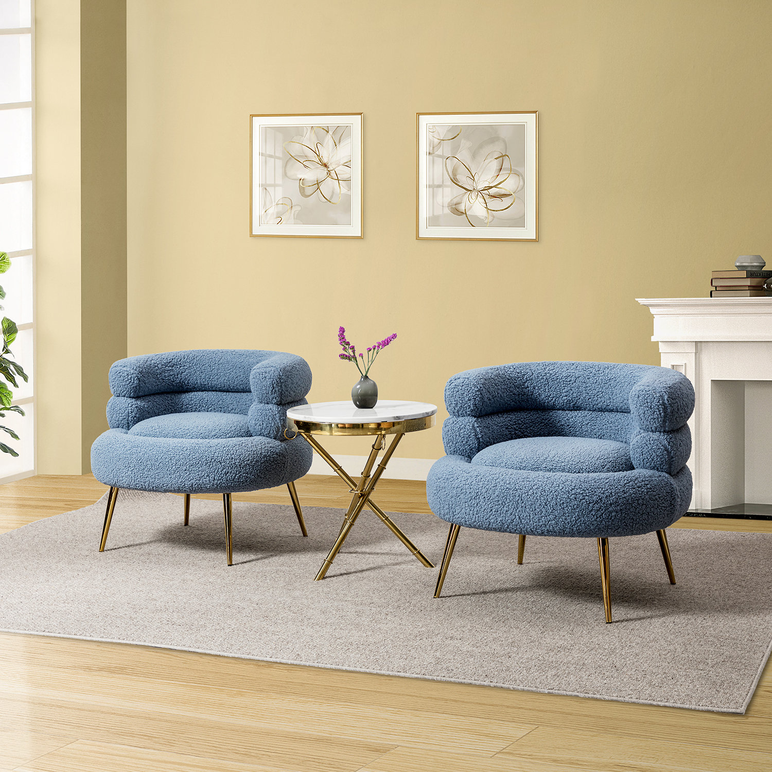Willa Arlo™ Interiors Fauteuil demi-tonneau 30,7 po Marsden et ...