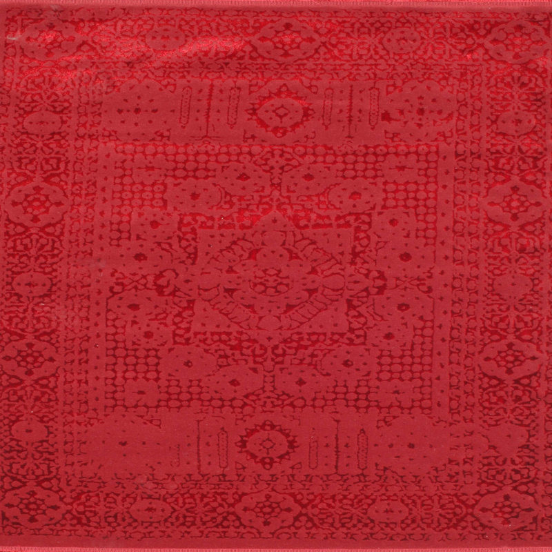 Tapis oriental rouge, Carré 4 pi