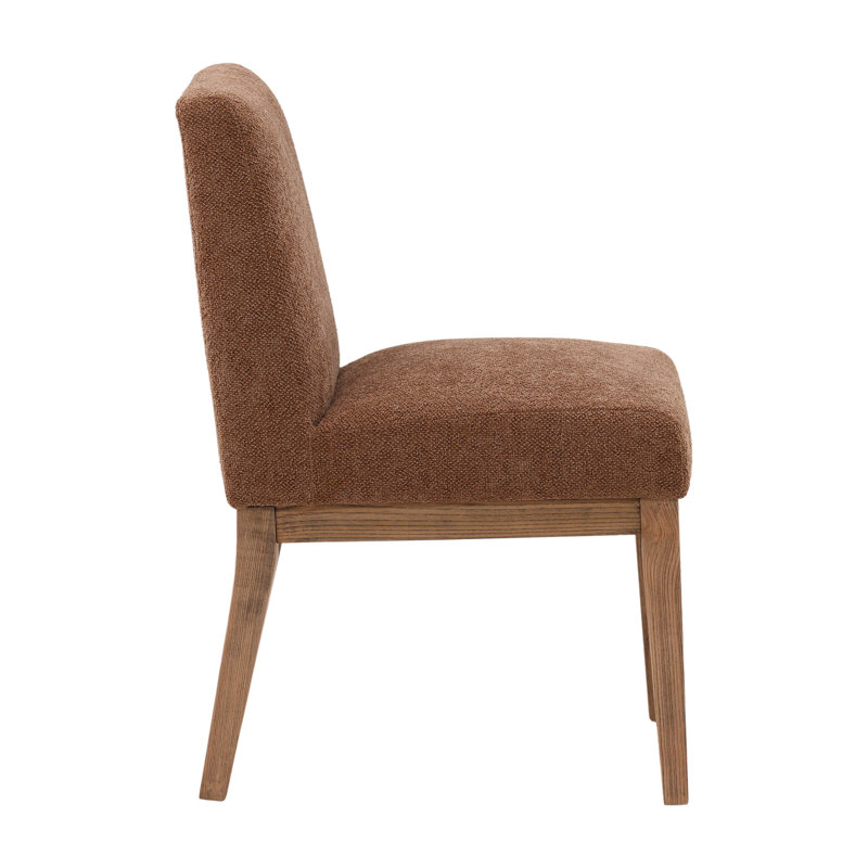 Weilan Polyester Upholstered Dining Chair, Olive, Charlotte Latte and Natural