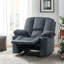 Luxueux fauteuil inclinable manuel argenté avec tissu doux pour la peau et deux porte-gobelets