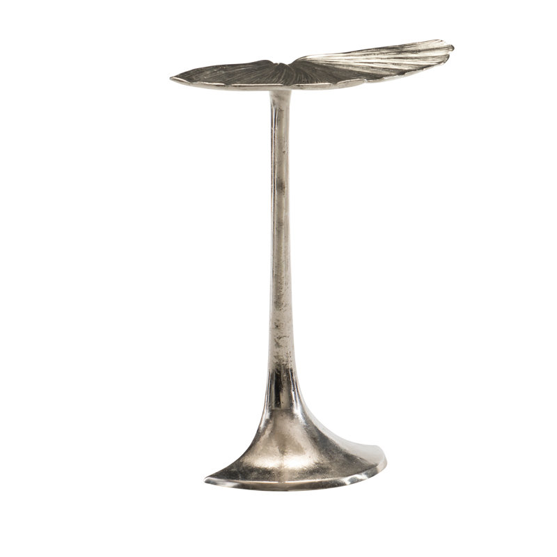 Modern Gold Cast Aluminum Free Form Accent Table