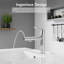 Robinet de salle de bain moderne 2-en-1 à couloir de fontaine - Support en chrome chromé pour terrasse et appartement
