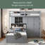 Lit superposé simple avec tiroirs, garde-robe, tablettes de rangement et lit hydraulique-1682244762
