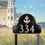 Anchor Arch Address Sign Plaque with Lawn Stakes-2023573980