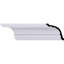 Moulure couronnée Endurathane Brightton, H 6 po x P 6 3/8 po x F 8 7/8 po x L 94 1/2 po, (répétition 1 3/8 po), apprêtée en usine