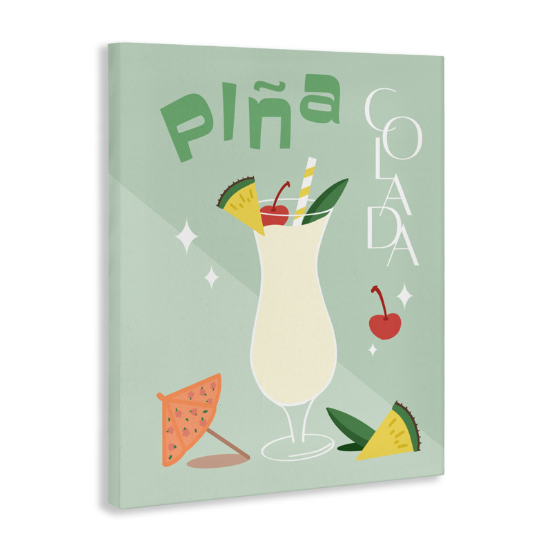 Toile minimaliste Pina Colada, design par ANNA QUACH, H 20 po x l 16 po
