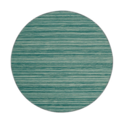 HorizontalStripes Blue Indoor and Outdoor Area Rug