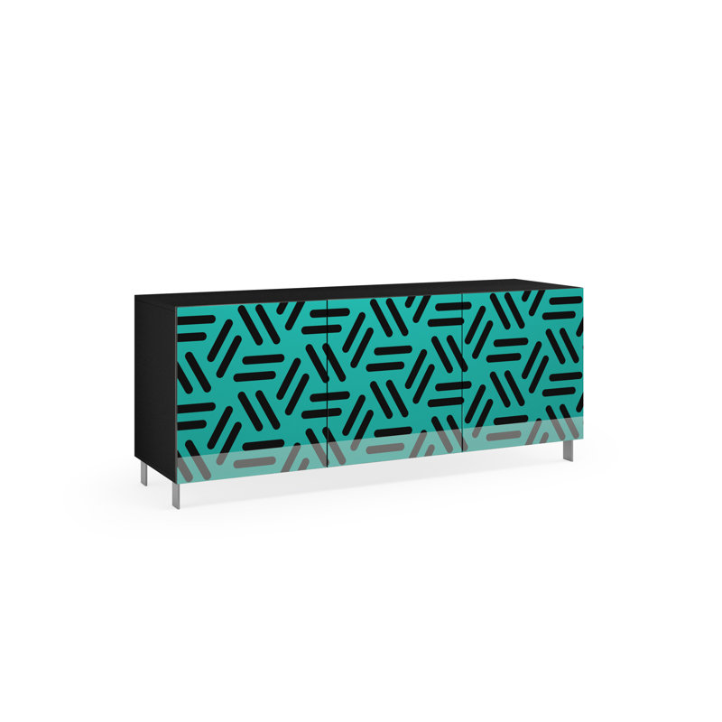 Harlis 3 - Door Rectangle Accent Cabinet, Green